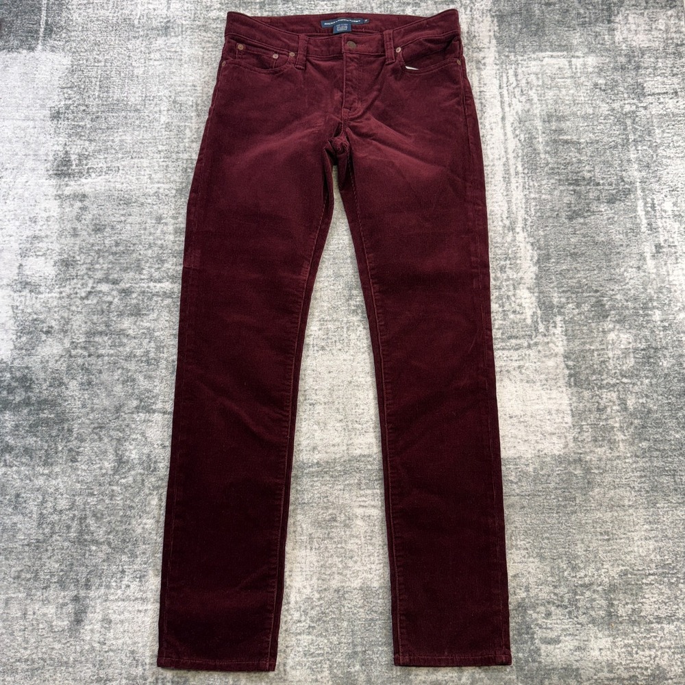VTG Y2K Ralph Lauren Sport Corduroy Pants Womens 10 Dark Burgundy Low Rise Jeans